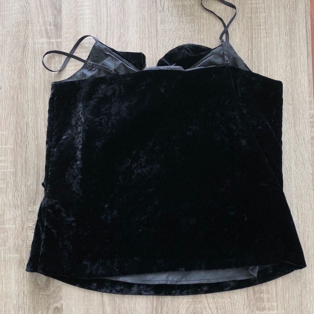 J.Crew factory black velvet cami top S - Picture 5 of 5